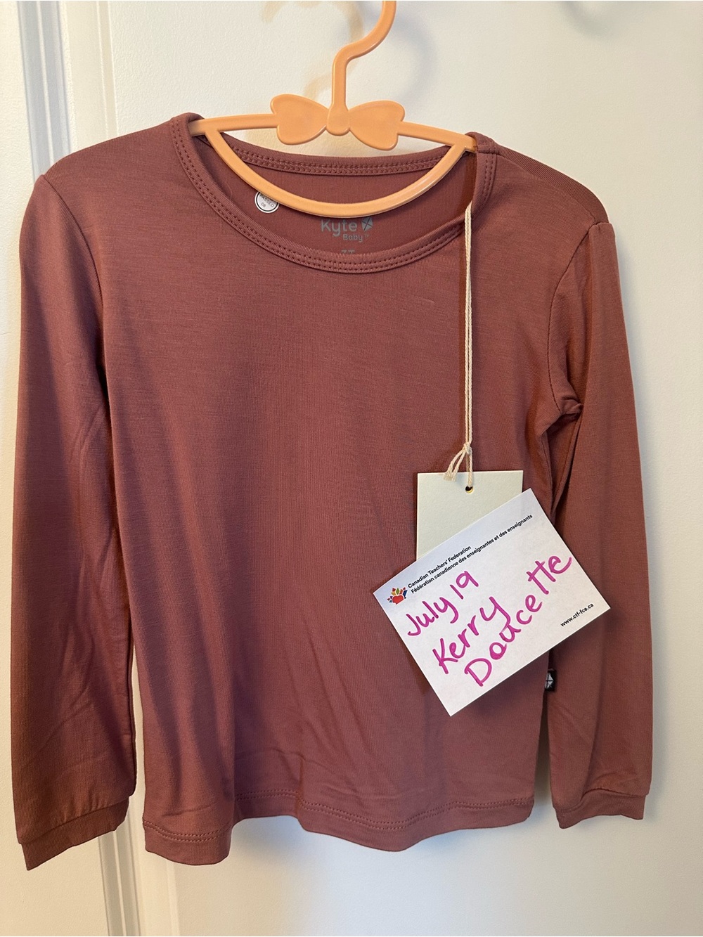 Kyte BABY Long Sleeve Top in Dusty Rose